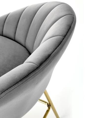 Стул барный HALMAR H112 серый/золотой