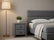 Тумба прикроватная HALMAR PRIMA-2 серый/серый