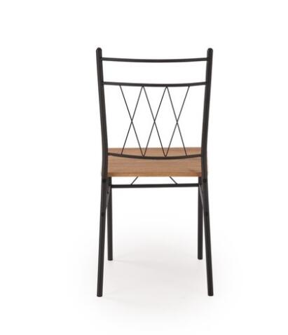 Комплект HALMAR FAUST 3 (стол+ 4 стула) дуб натуральный/черный