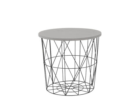 Стол журнальный HALMAR MARIFFA серый/черный, 42/41