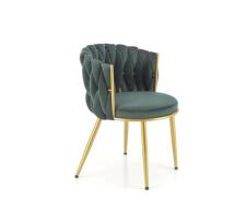 Стул HALMAR K517 темно-зеленый/золотой