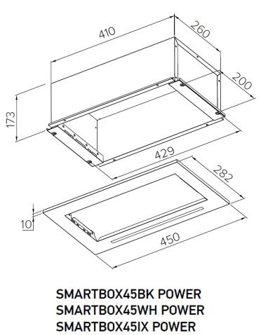 Вытяжка кухонная MEFERI SMARTBOX45WH POWER