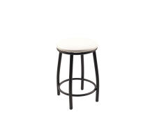 Табурет ВВР Премиум Белый/черный, экокожа