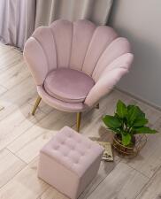 Пуф SIGNAL LORI Velvet Bluvel 52 античный розовый