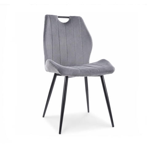 Стул SIGNAL ARCO Velvet Bluvel 14 серый/черный