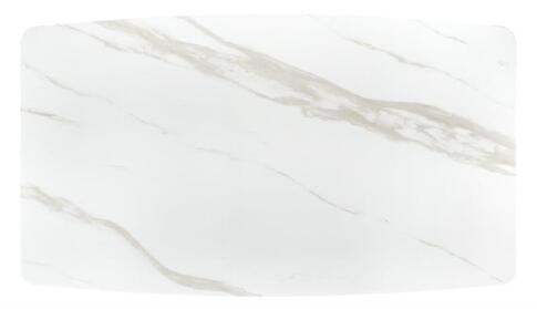 Стол обеденный HALMAR ALFREDO белый мрамор/черный 160-240/91