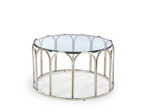 Стол журнальный HALMAR OLIVIA дымчатый/хром, 81/47