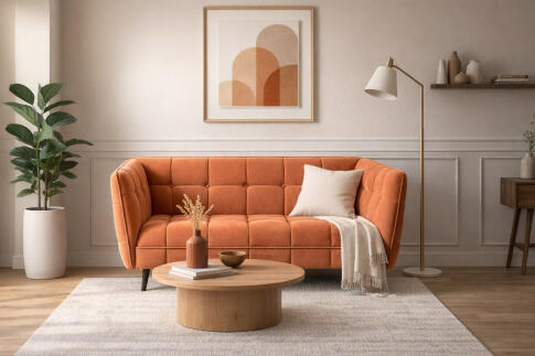 Диван SIGNAL CASTELLO 2 Velvet Bluvel 4215 корица/венге