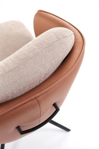 Стул HALMAR K554 коричневый/бежевый/черный, поворотный