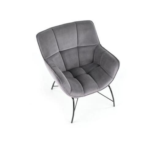 Кресло HALMAR BELTON серый/черный