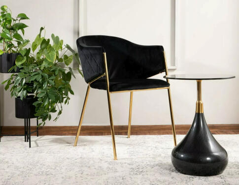 Стол журнальный SIGNAL TAURUS дымчатый/черный, 40/54