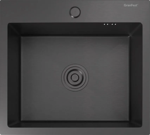 Кухонная мойка из нержавеющей стали GRANFEST METAL 5045 PVD графит