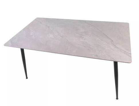 Стол обеденный SIGNAL RION серый лак/черный 160/90