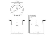 Мойка POLYGRAN ATOL 520 песочный №302