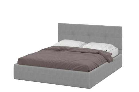 Кровать NN Мебель К №4 Серый, 160/200