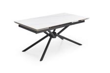 Стол обеденный HALMAR VITORINO белый мрамор/черный 160-220/90