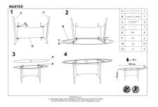 Стол обеденный HALMAR MASTER темно-коричневый/черный