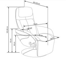 Кресло HALMAR OPTIMA бежевый/бежевый Кресло HALMAR OPTIMA бежевый/бежевый