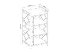 Стеллаж SIGNAL TABLO R4 дуб/т.коричневый, 140/60/40