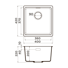 Кухонная мойка Omoikiri Kata 40-U-GR Artgranit/leningrad grey