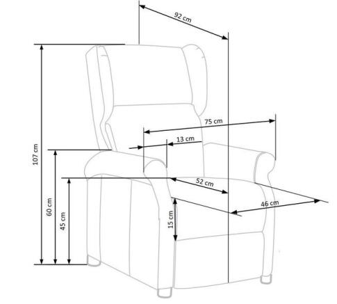 Кресло HALMAR AGUSTIN 2 раскладное, темно-зеленый
