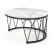Комплект HALMAR FORMOSA (2 стола журнальных) белый мрамор/черный, 60/40 и 80/47