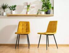 Стул SIGNAL MILA Velvet Bluvel 68 карри/черный