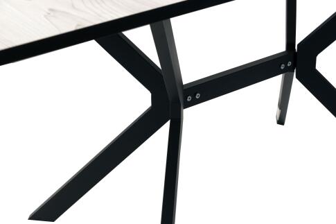 Стол ВВР Миллер бискайская сосна/черный №7, Пластик 120-160/80