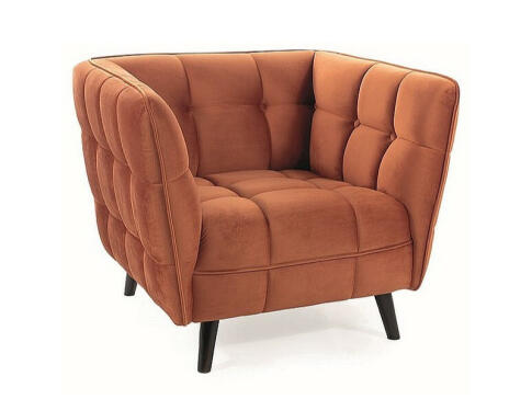 Кресло SIGNAL CASTELLO 1 Velvet Bluvel 4215 корица/венге Кресло SIGNAL CASTELLO 1 Velvet Bluvel 4215 корица/венге