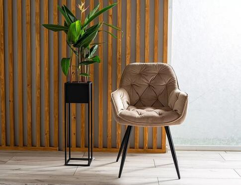 Стул SIGNAL CHERRY Velvet Bluvel 28 бежевый/черный