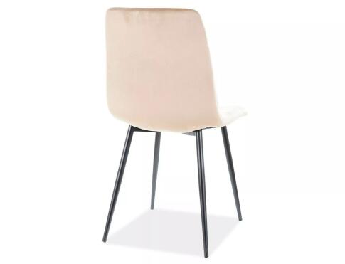 Стул SIGNAL MILA Velvet Bluvel 28 бежевый/черный