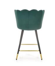 Стул барный HALMAR H106 темно-зеленый/черный/золотой