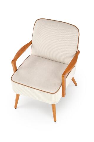 Кресло HALMAR PASTORE светло-серый/светлый орех