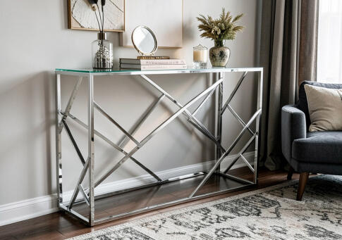 Консоль SIGNAL ESCADA C прозрачный/хром, 120/40/78