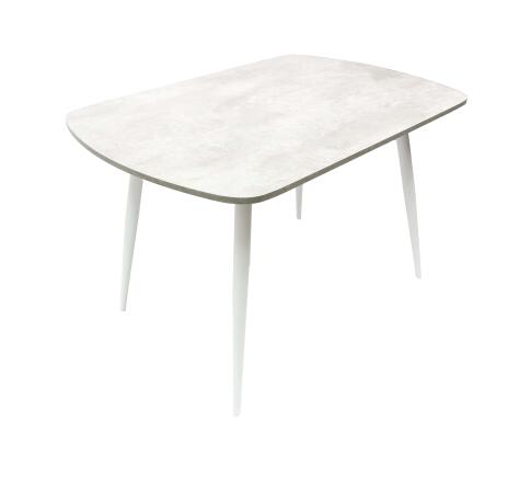 Стол ВВР ЛДСП Камень светлый/белый конус 110/70