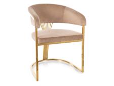 Стул SIGNAL CROWN Velvet Bluvel 28 бежевый/золотой