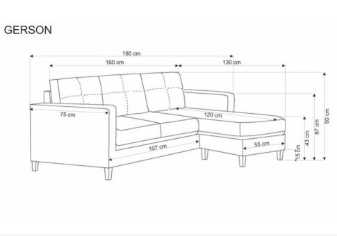 Диван HALMAR GERSON бежевый