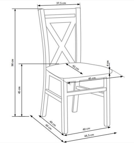 Стул HALMAR DARIUSZ дуб сонома/ткань Inari 23