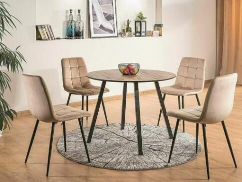 Стол обеденный SIGNAL OAKLAND орех/черный 100