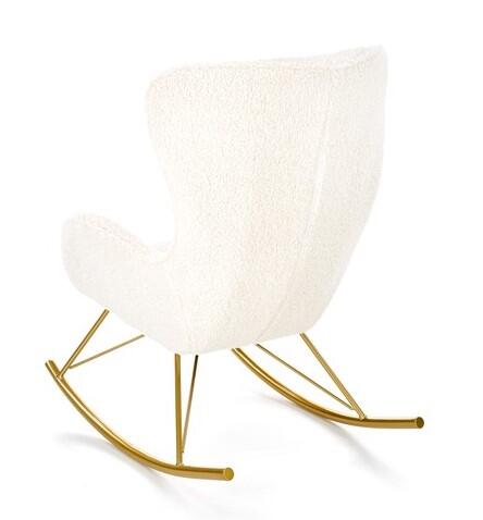 Кресло-качалка HALMAR LIBERTO кремовый/золотой