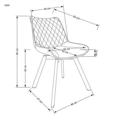 Стул HALMAR K520 темно-зеленый/черный, поворотный