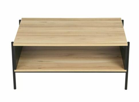 Стол журнальный SIGNAL KARINA A дуб/черный мат 90/60