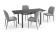 Комплект HALMAR JASPER (стол + 4 стула) серый/черный
