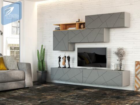 Шкаф навесной МК Стиль ГРАНЖ ШН-002 серый/графит