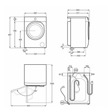 Стирально-сушильная машина ELECTROLUX EW7W5697QE