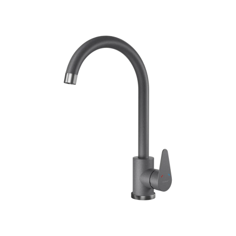 Смеситель для кухни GRANFEST QUARZ Z-5412 темно-серый