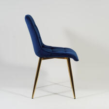 Стул SIGNAL CHIC Velvet Bluvel 86 темно-синий/золотой