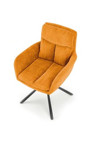 Стул HALMAR K495 горчичный/черный, поворотный