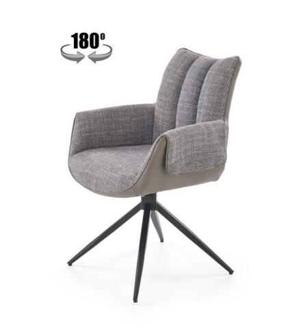 Стул HALMAR K579 серый/черный, поворотный