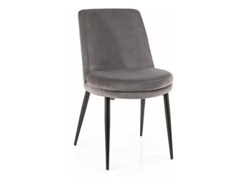 Стул SIGNAL KAYLA Velvet Bluvel 14 серый/черный